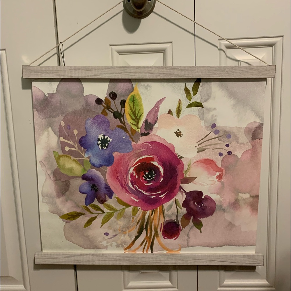 Colors For A Lovely Day Scroll Art Floral 21.5x17x0.71 inches